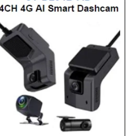Fleets Fusion 2+2 Channel Dashcam Solution, 2CH+2CH, 4G+GPS+Wi-Fi, ADAS, DSM, SOS, RS232, . Two-Way Voice